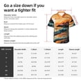 thumbnail image 6 of Haiem Serene Ocean Sunset Printed Hawaiian Shirt for Men - Men’s Casual Beach Summer Shirts - Stretch Fabric with Modern Fit-XX-Large, 6 of 7