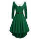 thumbnail image 1 of Vestido de mujer de talla grande sólido de manga larga de Navidad con cuello en V peludo vestido de columpio con espalda Fridja  nbo4117, 1 of 5