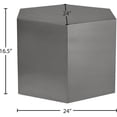 thumbnail image 5 of Meridian Furniture Table Basse Modulaire Hexagonale Chromée Brossée, 5 of 5