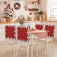 thumbnail image 2 of Christmas Tree Snowman. Chair Covers Set of 8 Winter Snowflake Deer Xmas Ball Red Chair Back Covers Stretch Removable Washable Slipcovers Protector for Dining Room Kitchen Party Decor, 2 of 5