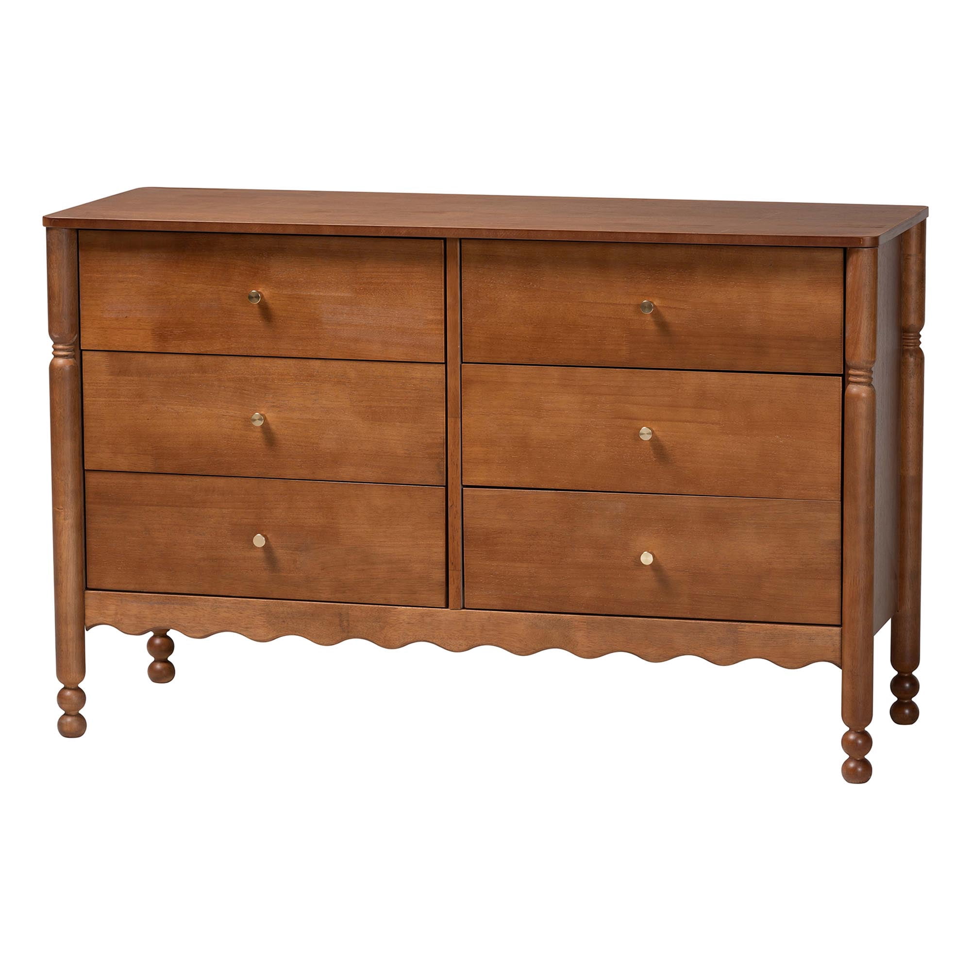 Baxton Studio Hoffman Modern Farmhouse Bedroom Set, King, 4-Piece, Walnut Brown