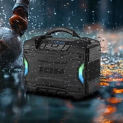 ION 22-Watt-RMS Tailgater TD Portable Bluetooth Rechargeable Speaker, TWS, Lights, FM/USB/Aux, Rugged Design, IPX5, up to 10 Hours Play Time TAILGATERTDXUS