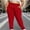 Red, variant on SYMOID Gray Plus Size Womens 100% Polyester Jogger Pants - Elastic Waist, Tapered Leg, Cuffed Ankles & Side Pockets - Inclusive Sizes L-XXXXXL,Size XL