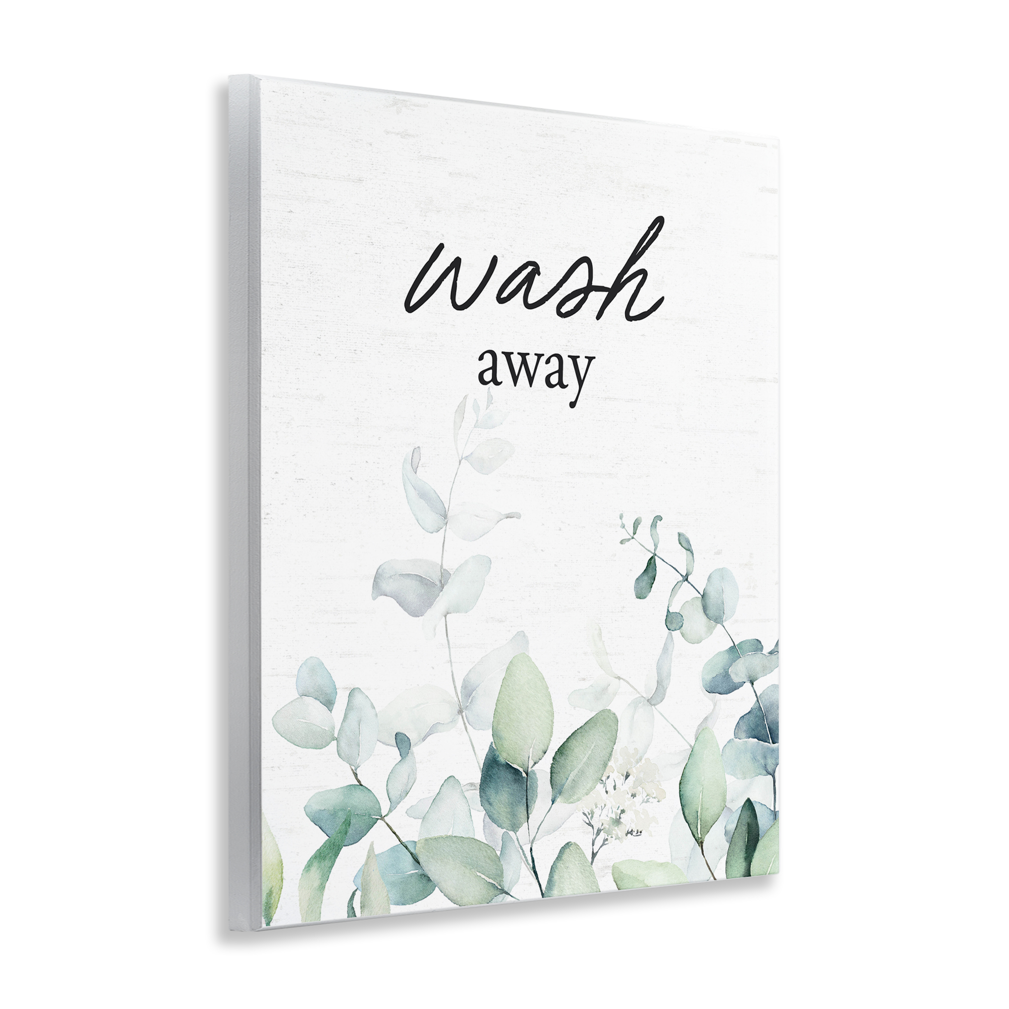 Wash Away Eucalyptus Wall Plaque Art, design by Lettered and Lined