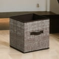 thumbnail image 6 of 11" Cube Storage Bin 6 Foldable Fabric Cube Organizer Bin with Double Handles Storage Box for Living Room Bedroom Office Chocolate, 6 of 7