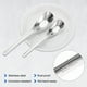 thumbnail image 3 of Uxcell 4 piezas Cucharas para Sopa de Acero Inoxidable Chinas para Postre Cereal Plateado, 3 of 5