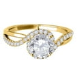 thumbnail image 2 of Aonejewelry 3/4 Carat Halo Diamond Engagement Ring In 14k Solid Yellow Gold, 2 of 4