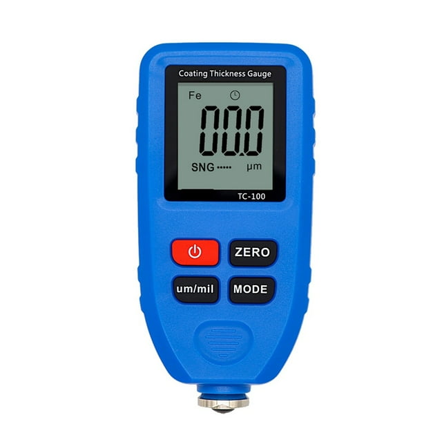 TC100 Coating Thickness Gauge Car Paint Film Thickness Tester Measuring Paint Tool 0.1micron 1300um ,Automatic Calibration