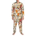 thumbnail image 3 of Balery construction road work landscape Pijama para Hombre de Dos Piezas con Manga Larga, Conjunto de Dormir y Descanso Suave con Bolsillos-XX-Large, 3 of 6