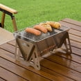 thumbnail image 5 of LJNYFDC Gril Résistant à Haute Chaleur Portable en Acier Inoxydable Ensemble de BBQ Pliable Polyvalent Kit de Cuisson Extérieur pour Camping Voyage et Barbecues, 5 of 5