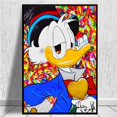 thumbnail image 1 of Graffiti Canvas Disney Mickey Mouse and Donald Duck Canvas Print Painting Coloful Wall Art Poster Pictures for Living Room Decor30x45cm No Frame Gao Jinjia LED, 1 of 2
