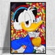 thumbnail image 1 of Graffiti Canvas Disney Mickey Mouse and Donald Duck Canvas Print Painting Coloful Wall Art Poster Pictures for Living Room DecorA3 30x42cm No Frame Gao Jinjia LED, 1 of 2