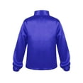 thumbnail image 2 of vastwit Kids Boys Girls Sequins Long Sleeve Choir Jazz Dance Shirt Jacket Lapel Collar Street Dance Costume Blue 5-6, 2 of 7