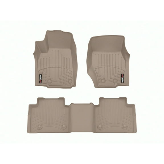 WeatherTech Custom Fit FloorLiners compatible with 2023-2025 Jeep Grand Cherokee - 1st & 2nd Row, Tan