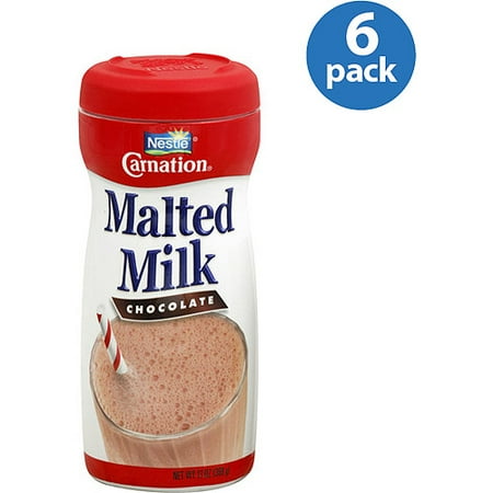 Carnation Chocolate Malted Milk, 13 oz, (Pack of 6)