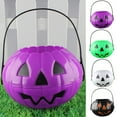 thumbnail image 5 of PPKVUFD 1Pcs Halloween Pumpkin Bucket, Plastic Pumpkin Bucket, Pumpkin Bucket Pumpkin Pail Halloween Candy Bucket Halloween Pumpkin Basket (Style1-Green), 5 of 5