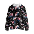 thumbnail image 3 of Psesaysky Full Zip Up Hoodies with American Football Skull Printed Boys Sweatshirts Cozy Winter Jacket Long Sleeve Hooded for Toddler Kids, Size S, 3 of 7