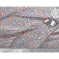 thumbnail image 3 of Soimoi Velvet Fabric Floral,Bird & Fox Cartoon Decor Fabric Printed Yard 58 Inch Wide, 3 of 3