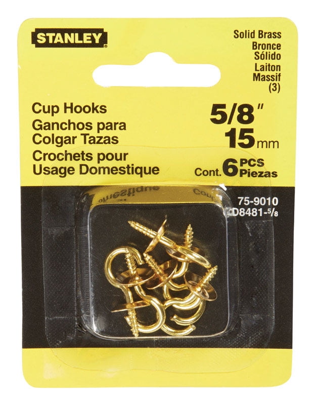 White ARROW 160378 7/8 Cup Hooks Pack of 36