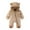 Coffee, variant on WOYY Onesies for Baby Lined Jumpsuit Bear Ears Hooded Zipper Romper, Sizes 0-3M