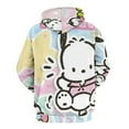 thumbnail image 3 of Pochacco Hoodie 3D Print Pullover Hooded Long Sleeve Sweatshirts Tops Blouse with Pocket for Mens Womens, 3 of 8