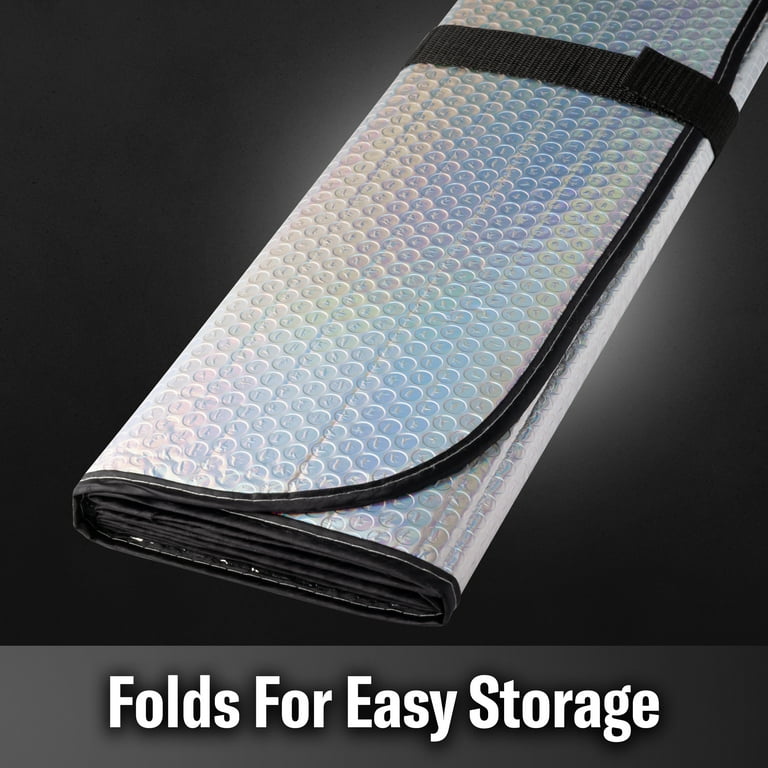 Auto Drive Iridescent Accordion Sunshade, 28.5x63 inches, UV