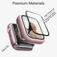thumbnail image 2 of KOMI Case with Screen Protector for Apple Watch Series 9 8 7 45mm, Overall Protective Cover, Built-in Tempered Glass Film High Sensitivity, 2 Pack (Rose Gold), 2 of 6