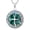 B-Four Leaf Clover, variant on Celtic Knot Cross Pendant Necklace for Women 925 Sterling Silver Green Heart Irish Claddagh Necklace Jewelry Gift for Mom Wife Grandma Birthday Valentines Day Christmas