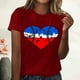 thumbnail image 2 of Blusa informal de manga corta con cuello redondo y estampado suelto de verano para mujer con estilo OAVQHLG3B Store  lin121212, 2 of 4