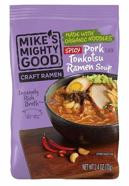 Mike's Mighty Good - Instant Ramen Noodles - Variety Pack - Chicken Ramen and Spicy Pork Tonkotsu-  - 2.1 Ounces - 8 Pillow Packs