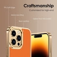 thumbnail image 3 of High quality leather phone case for iPhone 14 Promax metal electroplating lens frame protective cover, 3 of 10