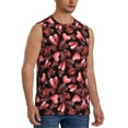 thumbnail image 2 of Kdxio Ladybugs and Red Hearts for Men's Muscle T-shirt,Sleeveless for Workout Running Athletic Gym Lounge Casual, 2 of 7