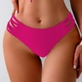 thumbnail image 2 of Quealent Women's Bikini Bottoms Side Cross Strappy Full Coverage Low Waisted Bathing Suit Swimsuits Swim Briefs (Hot Pink,S), 2 of 5
