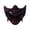 A004- Purple, variant on Half Face Oni Mask Blue Japanese Demon Design Single Pack for Halloween Masquerade Parties