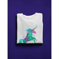 thumbnail image 3 of Colorful Unicorn Design Sweatshirt Women - Women Sweatshirt, White, Large, 3 of 4