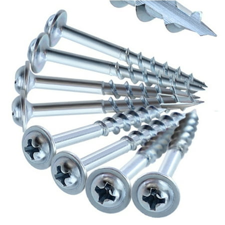 

100Pcs Woodworking 32mm Pocket Hole Screws PH2 Driver Head Self-Tapping Screw for Pocket Hole Jig