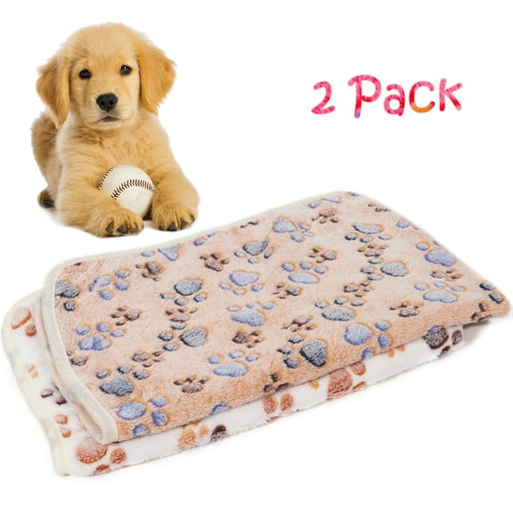 LUXMO 2 Pack Pet Blanket for Dog Cat, Soft Warm Puppy Cushion Bed Mat Pad Cover