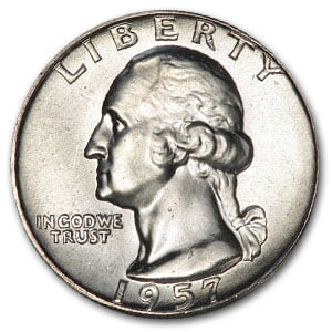 Silver Washington Quarters - 1957 Washington Quarter BU