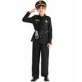 thumbnail image 2 of Big Outfits for Boys Policess Officer Kids With Hat Belt Hand Fall Clothing Sets Black Size 9-10T, 2 of 6