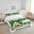 thumbnail image 3 of Erosebridal Happy Camping Bedding Twin Comforter Set, RV Camper Down Comforter, Cartoon Camp Decor, Ultra Soft 2 Pieces, 3 of 7