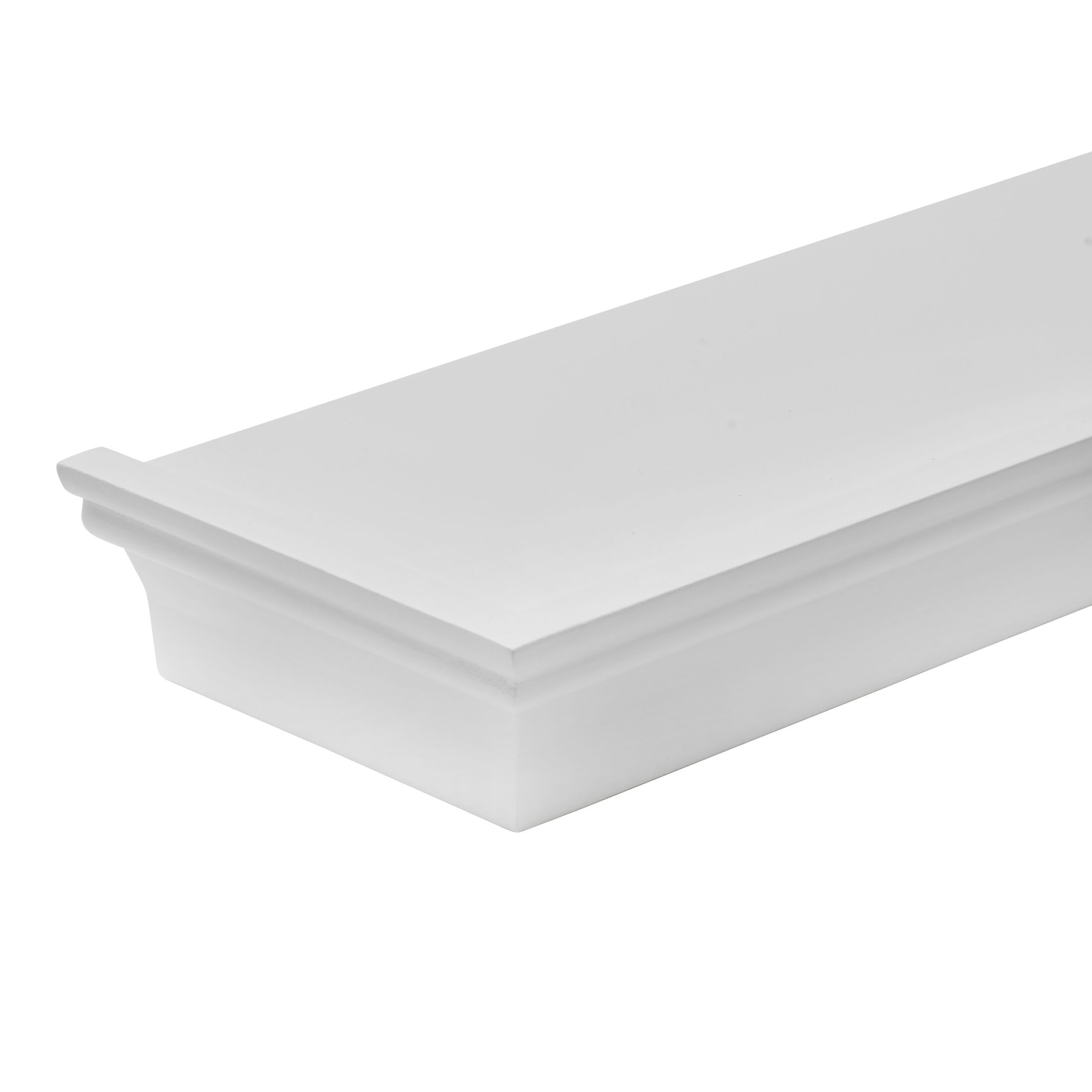 Melannco 20-inch Arlington Floating Wall Shelves Set of 2, White