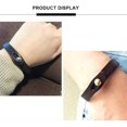 thumbnail image 5 of Pulsera de cuero genuino para hombre - Pulsera de cuero ajustable hecha a mano estilo punk, pulsera de cuero para hombre, negra y marrón, 5 of 5