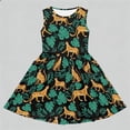 thumbnail image 2 of Glisme Toddler Girls Dress Graphic Print Sleeveless Crew Neck Beach Everyday And Party Girls Dresses Size 3-4 Years, 2 of 4