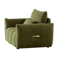 thumbnail image 6 of Cozy Green Teddy Fabric Lounge Chair Sofa - 36.8" Modern Apartment &amp; Living Room Accent Chair with Comfortable Lumbar Support &amp; Easy Assembly, 6 of 7