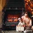 thumbnail image 6 of TURBRO Eternal Flame 30 in. WiFi Infrared Quartz Electric Fireplace Log Heater with Sound Crackling, Realistic Pinewood Logs, Adjustable Flame Colors, Remote Control, Thermostat, Timer, 1500W, Bronze, 6 of 8