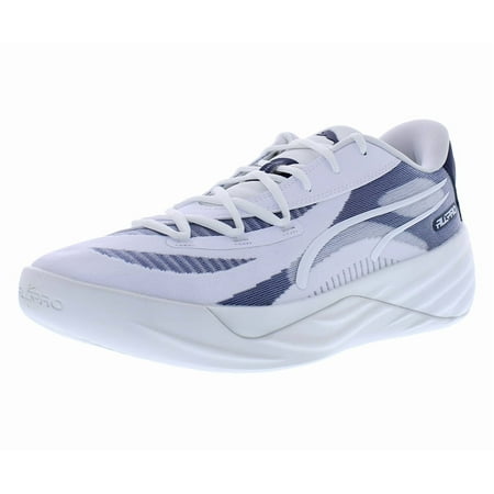 Puma All Pro Nitro Team Mens Shoes Size 11, Color: White/Navy/Lime Squeeze