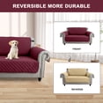 thumbnail image 6 of SHANNA 1/2/3 Seater Quilted Sofa Couch Cover Pad Water Resistant Slipcover Furniture Protector Pet Mat for Kids Dogs Pets（Wine Red）, 6 of 11