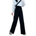 thumbnail image 3 of Pantalones de mujer Pantalón largo deportivo holgado informal de cintura alta con pierna ancha, Negro, XL Advancent AP001457-09, 3 of 7