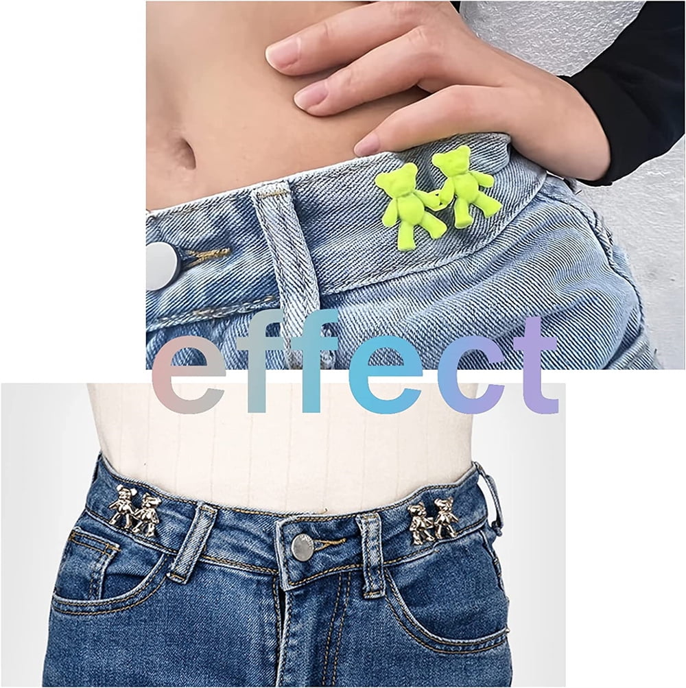  XINRUI 36 Pieces Pant Waist Tightener Adjustable Jean  Buttons Pins For Loose Jeans