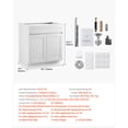 thumbnail image 5 of KFFKFF Unassembled Drawer Base Cabinet in White Shaker Style, Dimensions 36" W x 24" D x 34.5" H, Comes with Soft-Close Doors and Adjustable Shelf, Ideal for Home Office, 36-Inch Model with Drawer, 5 of 9
